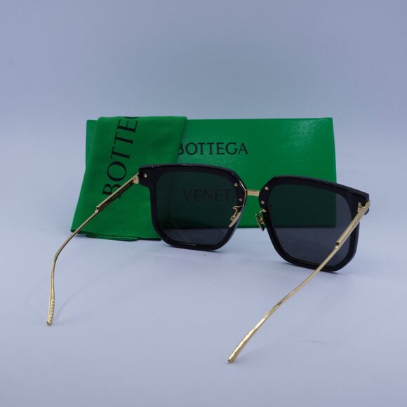 Bottega Veneta BV1083SA 001 Square Sunglasses - Black/Gold/Grey - Picture 10 of 10